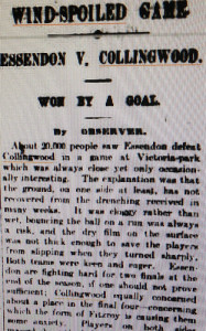 Wind-spoiled game at Vic Park 52/24/3 #fp13 #wind by Collingwood Historical Society