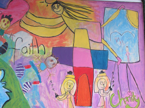 Faith and charity mural by Collingwood Historical Society